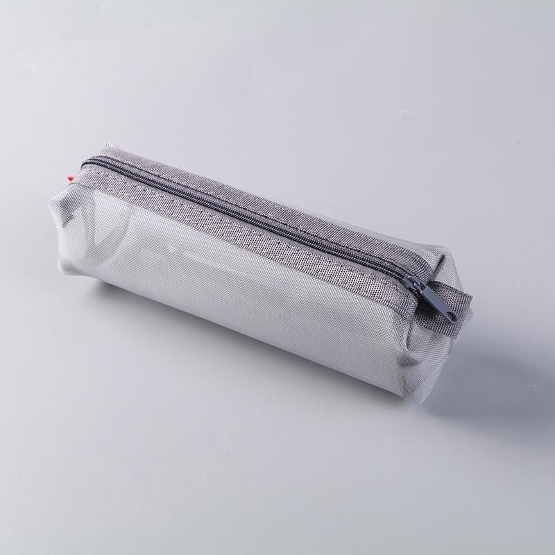 Mesh Pen Bag, Zipper Mesh Pouch, Multifunctional Clear Pencil Case Organizer Stationery Storage Bag for Office Supplies Cosmetics Makeup