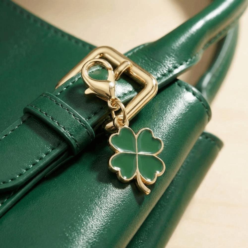 Ornaments Lucky Clover Keychain Good Luck Four Leaf Clover Pendant Bag Hanging  Backpack Accessory