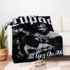 "RARE Tupac Shakur 'All Eyez On Me' Poster Print"Blanket Flannel Throw Blanket for Sofa, Bed, Travel, Camping, Office, Couch, Chair, And Bed
