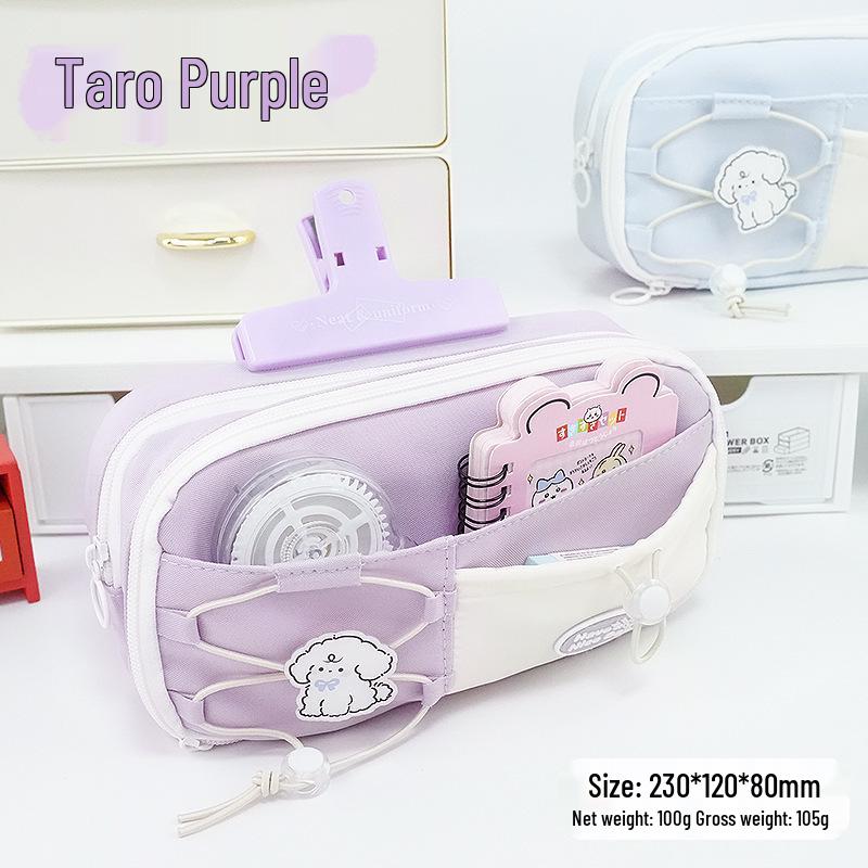 Large Capacity Apple Drawstring Pencil Case for Girls - Multi-layer and Stylish