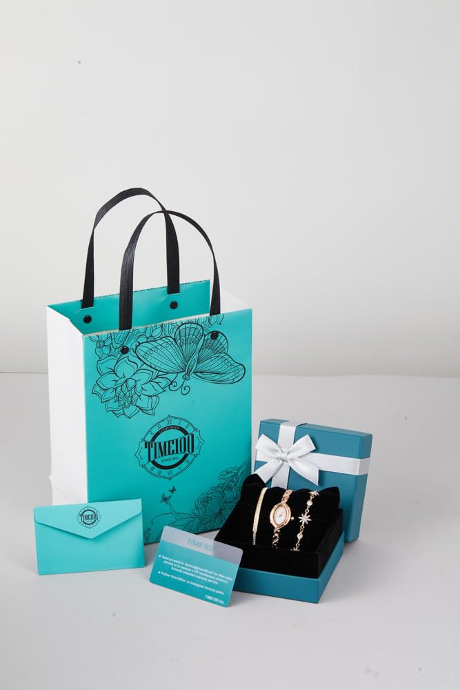 [TIME100] Gift Set: Women's Watch and Bracelet, Made in Japan with Citizen Movement, 30M Water Resistance, Gift Wrapping Available