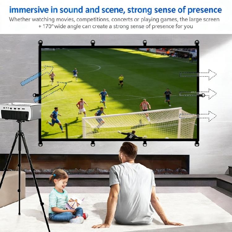 16:9 D Rings Projectors Screen With Enhances Clarities Polyester Material For Cinema And Gaming