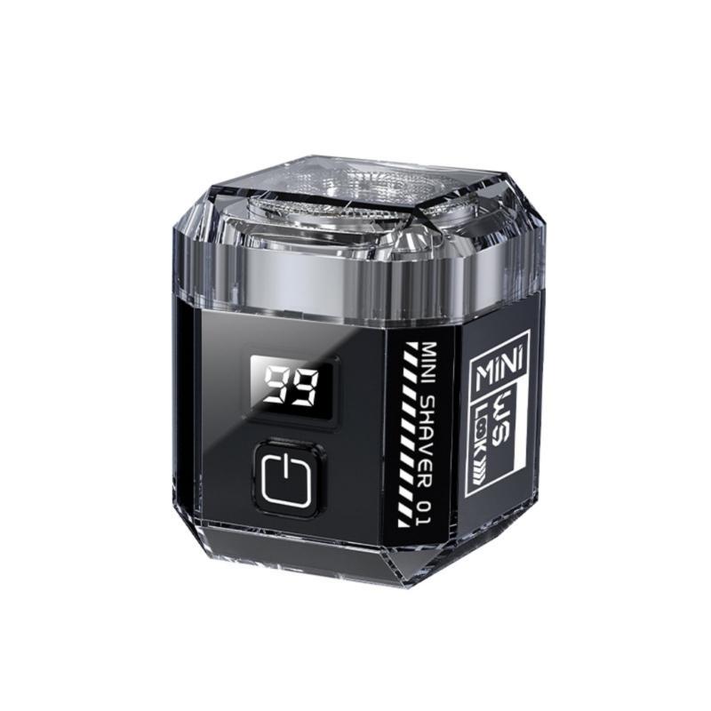 Multifunctional Electric Shaver Blade Digital Display Rechargeable Shaver Household Car Shaver Powerful Men Gift чёрный