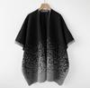 Light luxury versatile rough knitted women's shawl retro cape imitation cashmere scarf autumn and winter warm cape