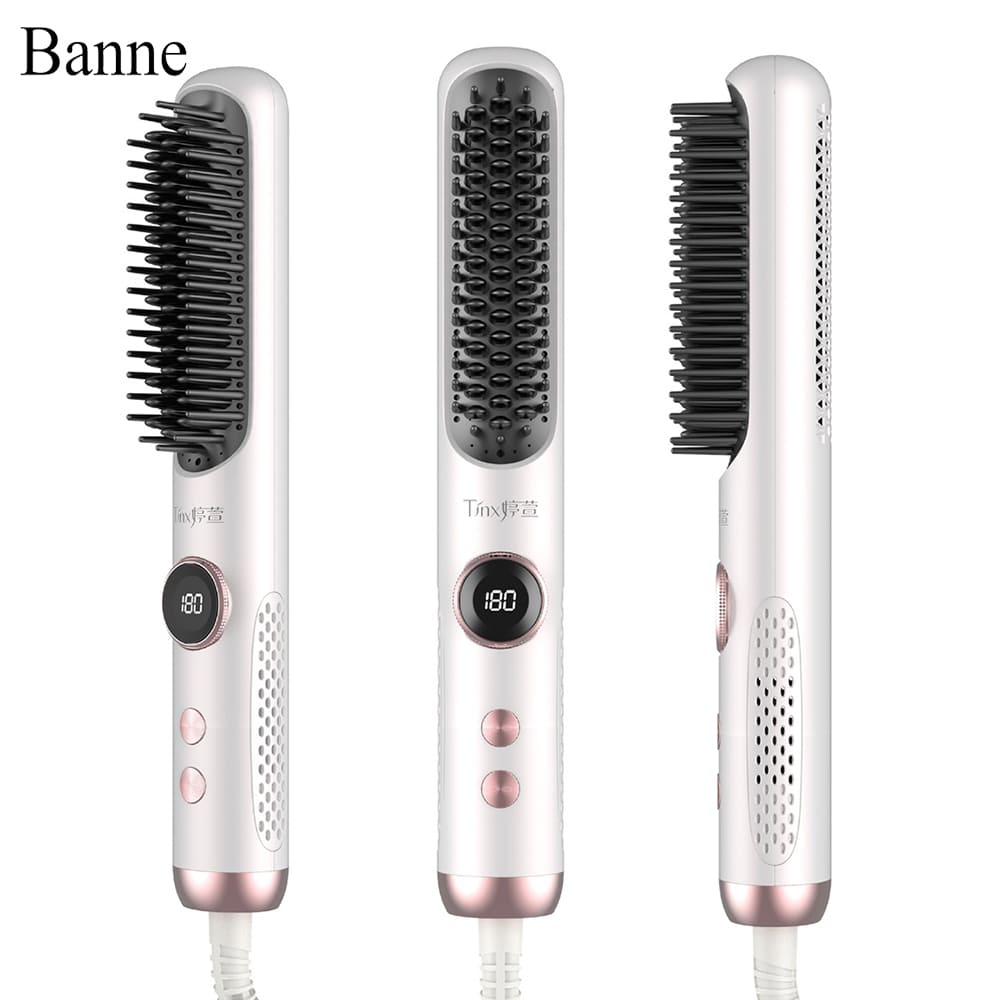Foldable Travel Comb Anti-Static Portable Hair Brush USB Rechargeable Cordless Styling Tool for Vertical and Roll Use 220-240V