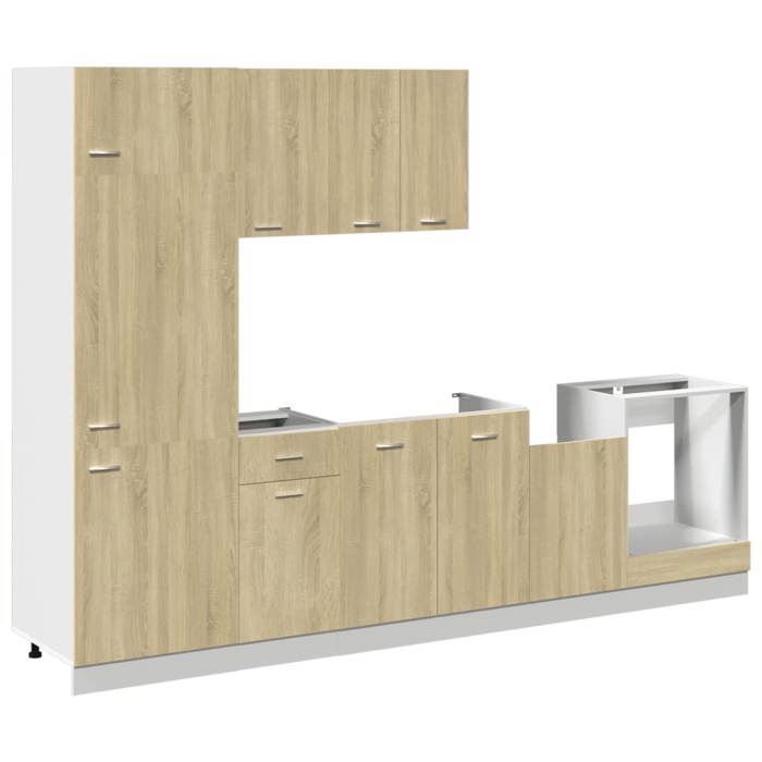 VidaXL Ensemble de 7 meubles de cuisine "Lyon" en chêne Sonoma 3307654