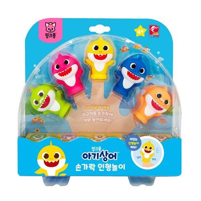 Pinkfong Baby Shark Finger Puppet Play Yellow stb., népszerű koreai játékok