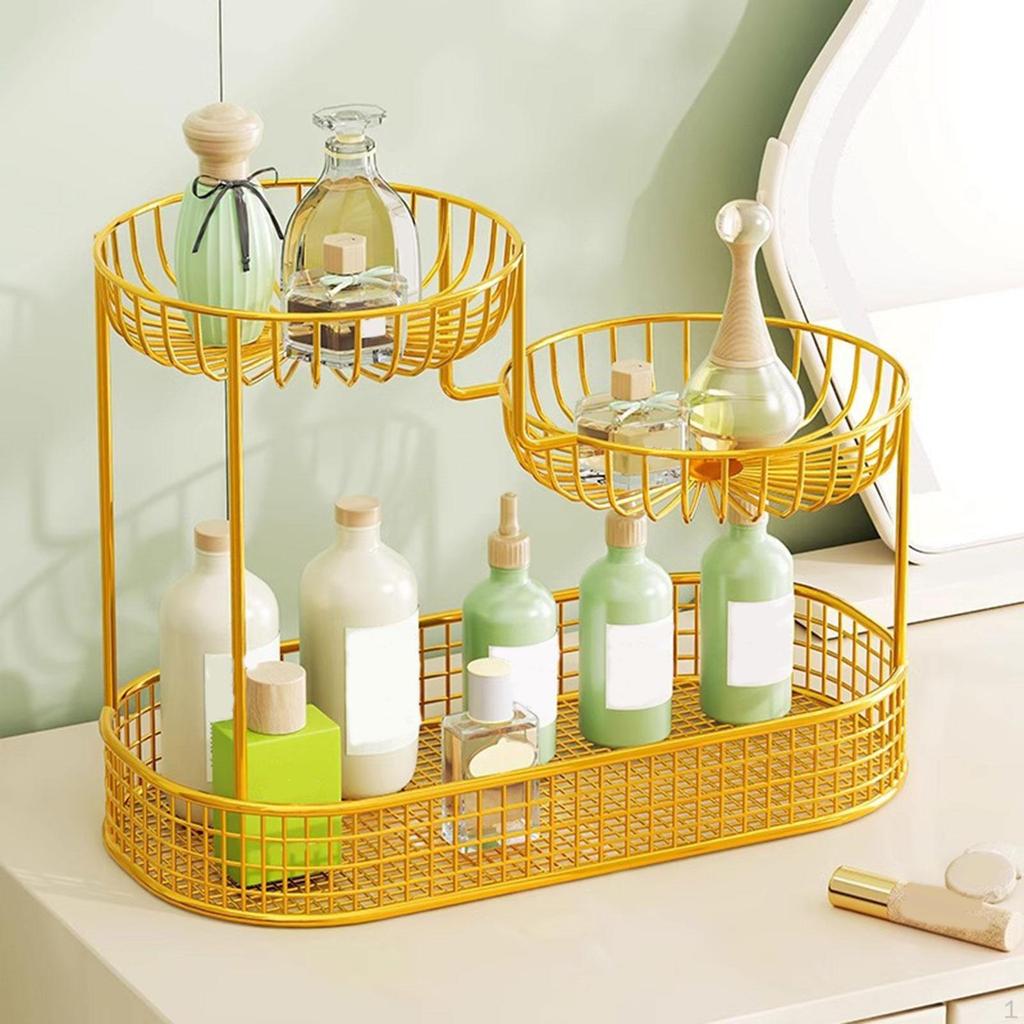 Cosmetic Rack Countertop Perfume Organizer Dresser Desk Shelf for