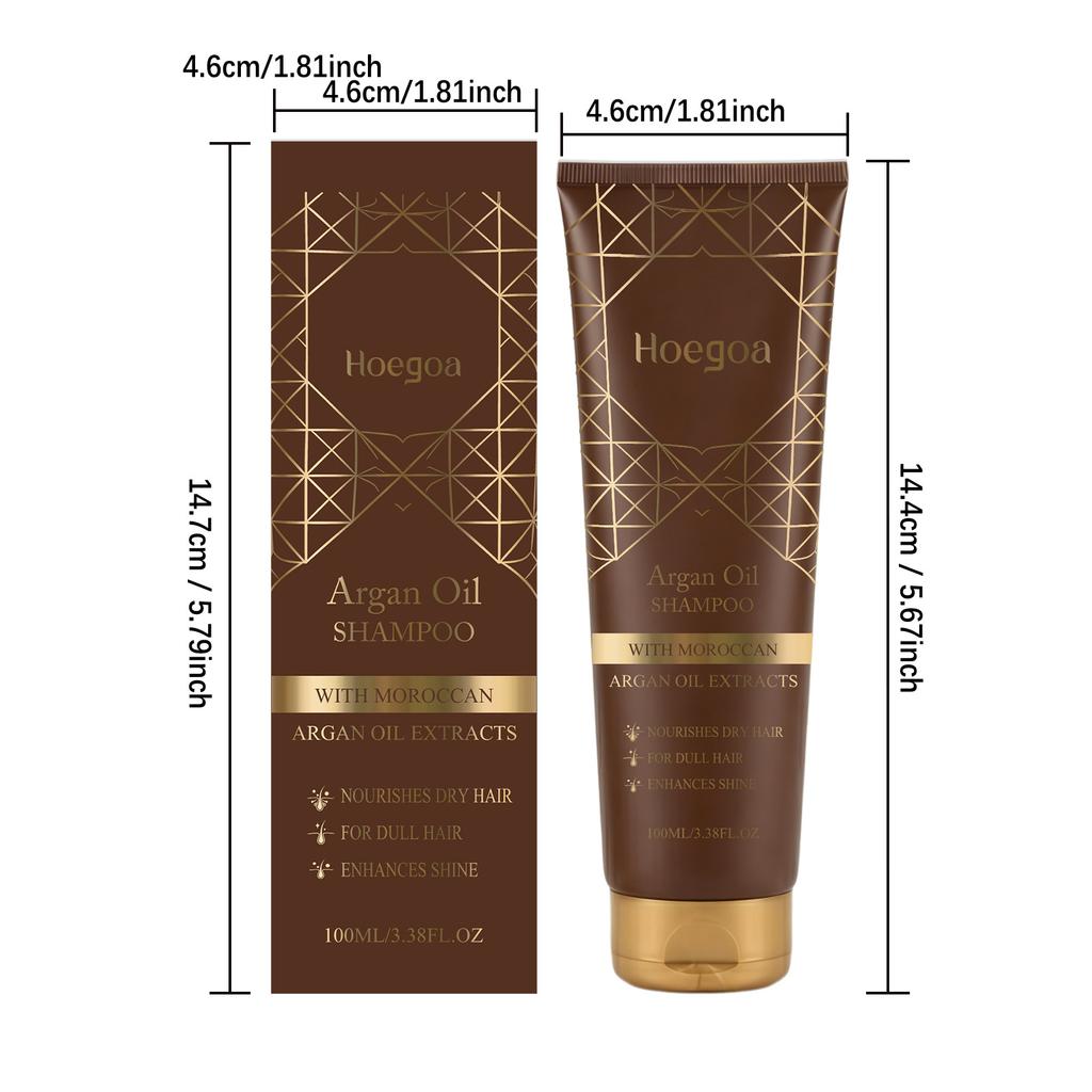 HOEGOA Argan Oil Shampoo Smooth Hair Care Nourishing, Rich, Smooth Hair Mild Moisturizing Shampoo