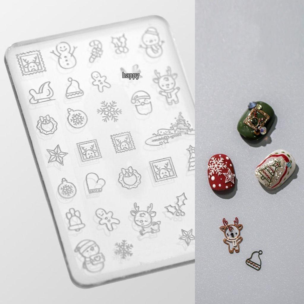 Christmas Party 3D Snowflake Nail Art Silicone Mold