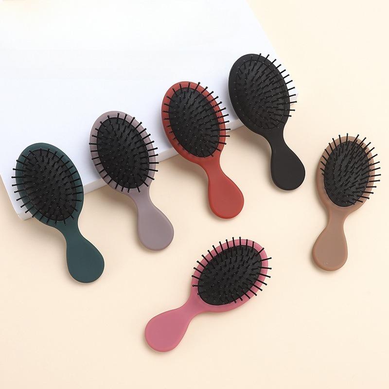 1PC Oval Boar Bristle & Nylon Hair Comb Anti-static Kids Mini Portable Scalp Massage Comb Salon Hair Care Brush Styling Tool