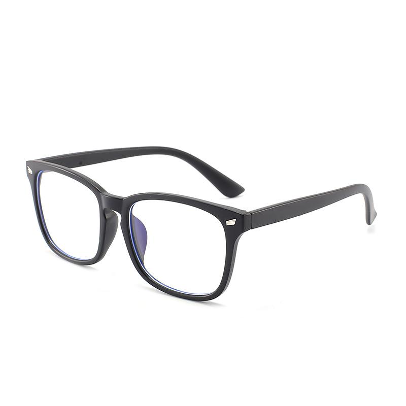 Retro Women s Anti-Blue Light Square Frame Glasses with Metal Studs