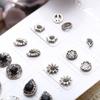 9pairs/set Concise Delicate Diamond Earrings Set