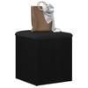 Storage Bench in Black Oak Look 42 x 42 x 45 cm