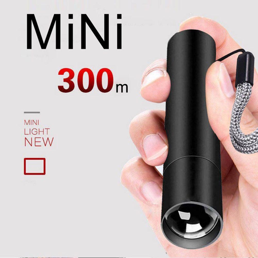 Zoom Super Powerful Flashlights Rechargeable High Power LED Flashlight Torch Mini 3 Light Mode Pocket Light Lamp Portable