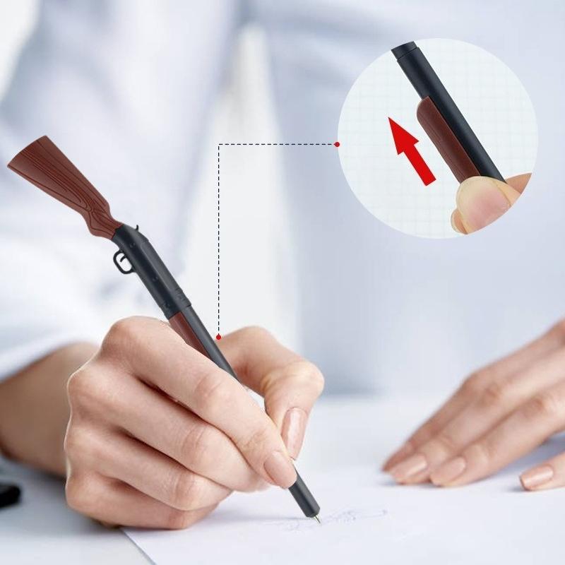 5 pièces Design Unique Écriture Fluide Stylo Pistolet, Pistolet Stylo, Instrument d'Écriture, Fournitures de Bureau, Stylo Élégant, Papeterie Amusante, Stylo à Bille