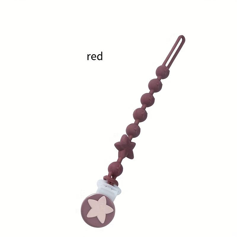 Anti-Drop-Schnuller-Beißringkette, integrierte Schnullerkette aus Silikon, lebensmittelechte, wasserdichte Anti-Drop-Schnullerkette