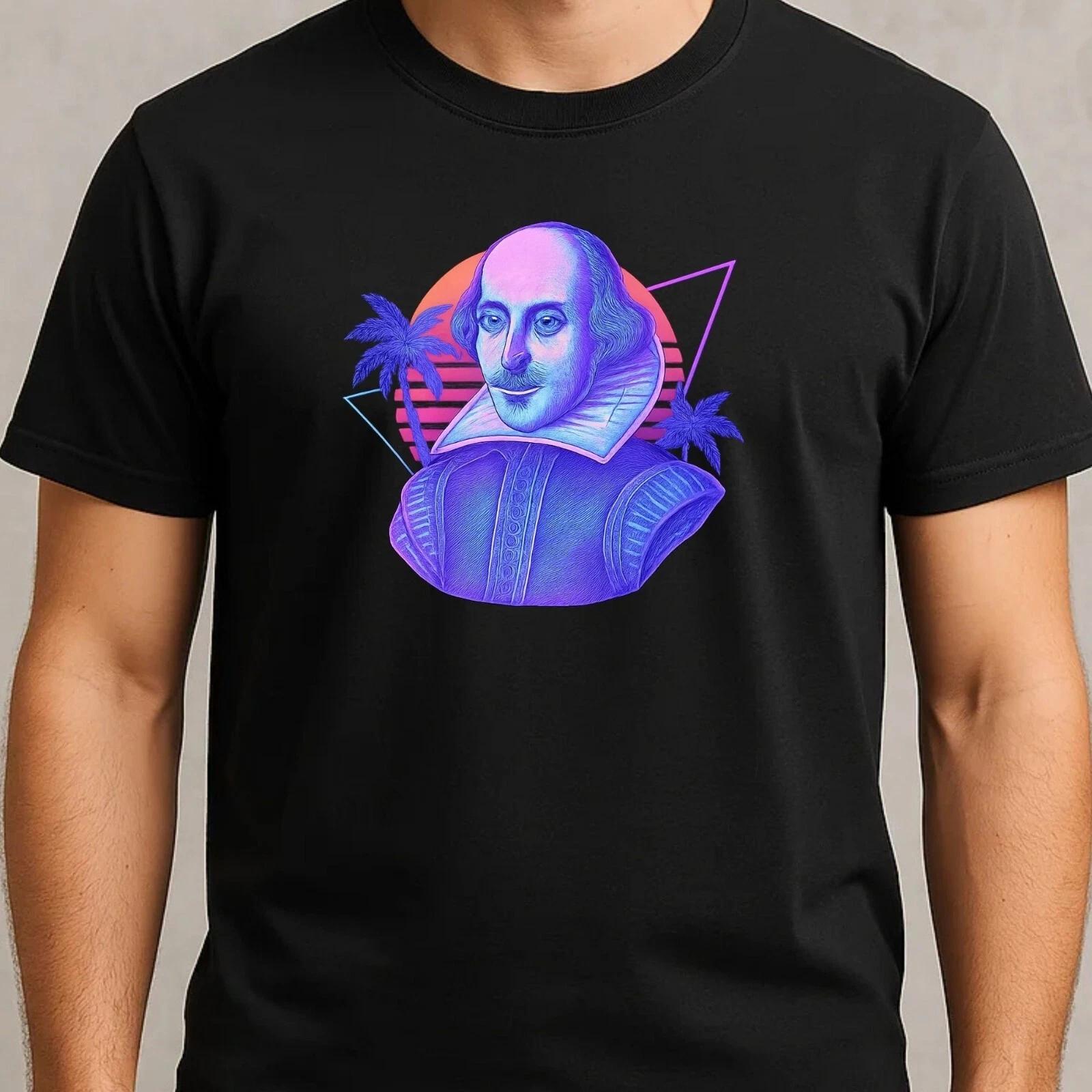 T-Shirt Herren Shakespeare Vaporwave Motiv Baumwolle Größe S bis 5XL M