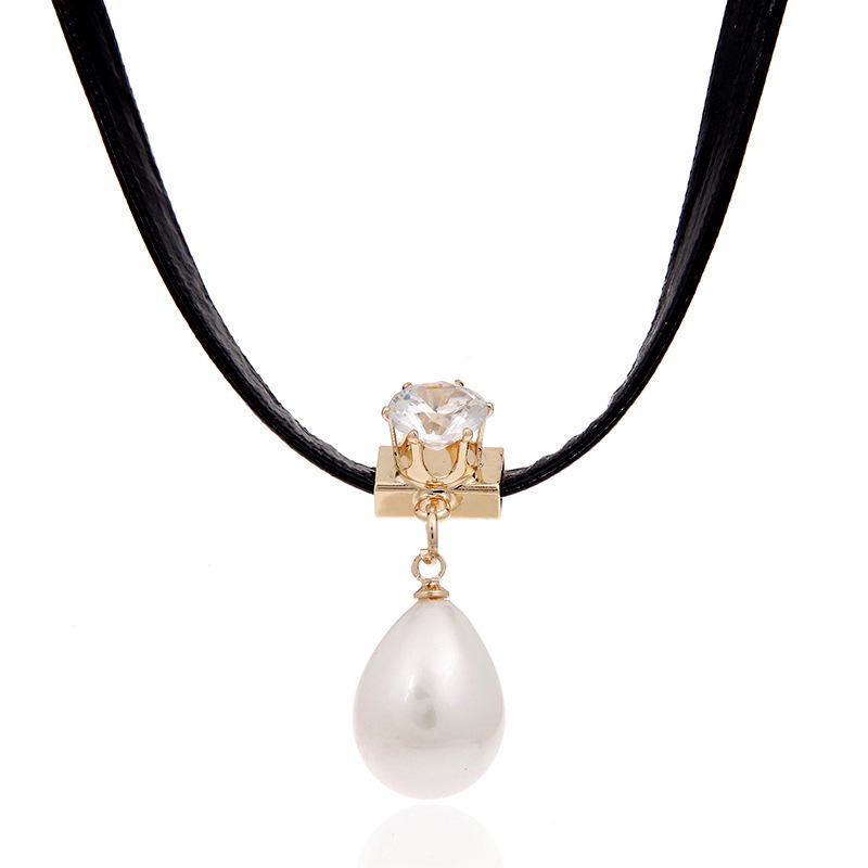 Choker, šperk na krk, řetízek na krk, krátký řetízek na klíční kost, náhrdelník, jednoduchá korejská verze pro ženy, univerzální límec, řemínek na krk.