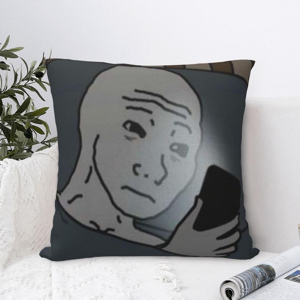 Home Decorations Wojak Meme Pillowcases Accessories Pillow Cover Zipper Multi Size