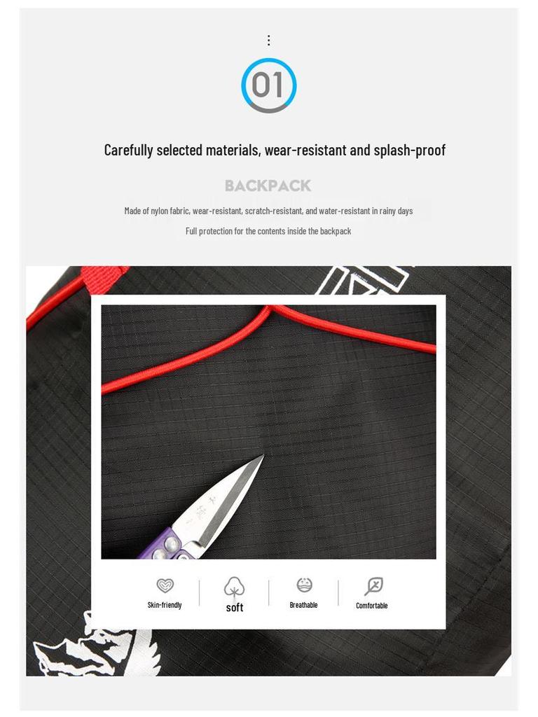 Sac à dos de cyclisme et de randonnée pliable ultraléger - Sac de sport d'extérieur portable et léger