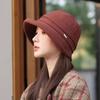 Klobouk bucket dámský módní podzimní a zimní termální klobouk temperamentní klobouk typu basin