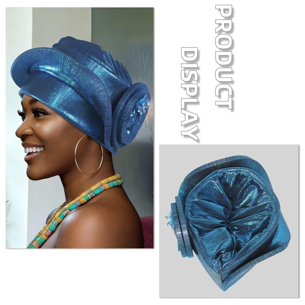 Shiny Silk Rhinestone Headband with Steel Ring for Women