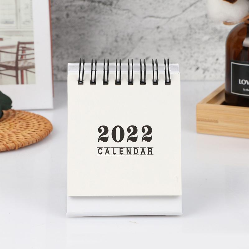 2024 Simple Black White Series Desktop Calendar Dual Daily Schedule Table Planner Yearly Agenda Organizer Office Ornament