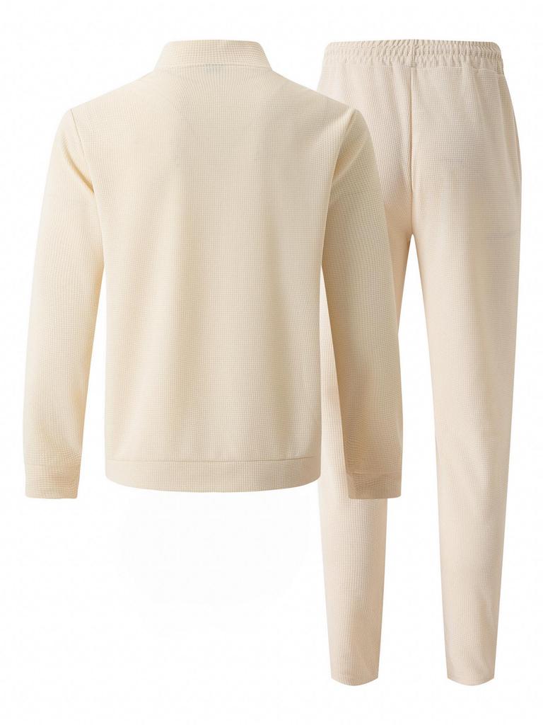 Men's Stand-up Collar Baseball Jacket & Long Pants Sports Set (2024)