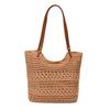 Niche Crochet Single Shoulder Tote Bag Seaside Beach Woven Bag Women's Cotton Thread Lazy Summer Handmade Mesh New Bag