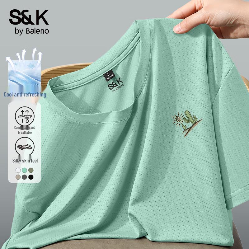Baleno Men s S&K Ice Silk Mesh Printed T-Shirt 3XL