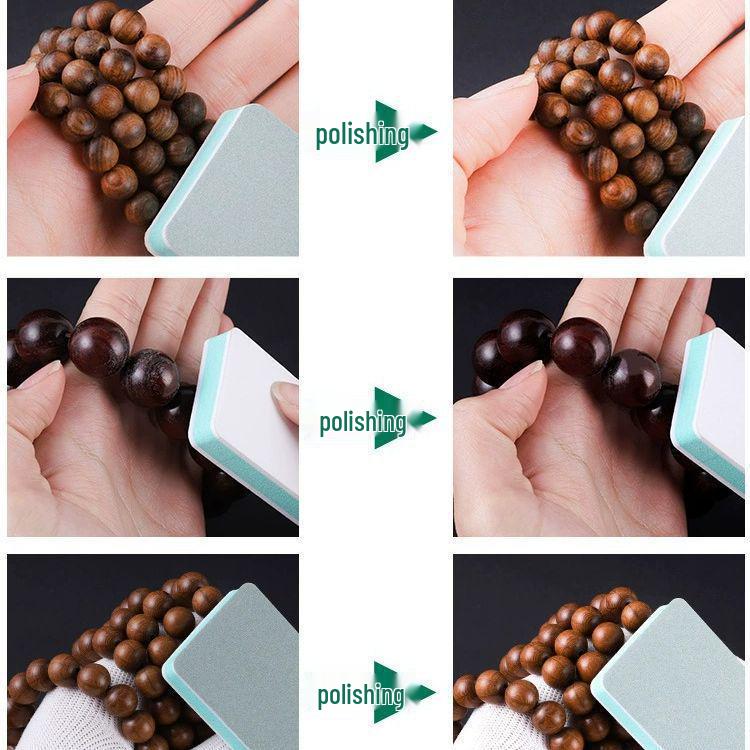 Double-sided Wenwan Polishing Block: Multi-surface Sandpaper and Sponge Tool