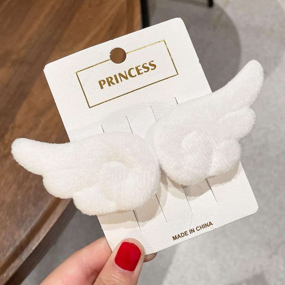 Angel Wing Plush Hair Clip Sweet Bangs Barrettes Headdress Cosplay Hairpin  Girls