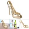 Novelty High Heel Shoe Wine Bottle Holder Storage Wine Rack Home Decor(Golden)