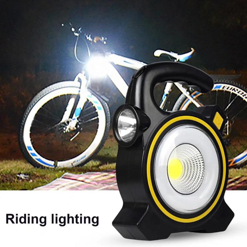 500LM LED Taschenlampe Praktisches Solarpanel-Design Wasserdicht Wasserabweisend Taschenlampe COB LED Arbeitsleuchte Campingzubehör