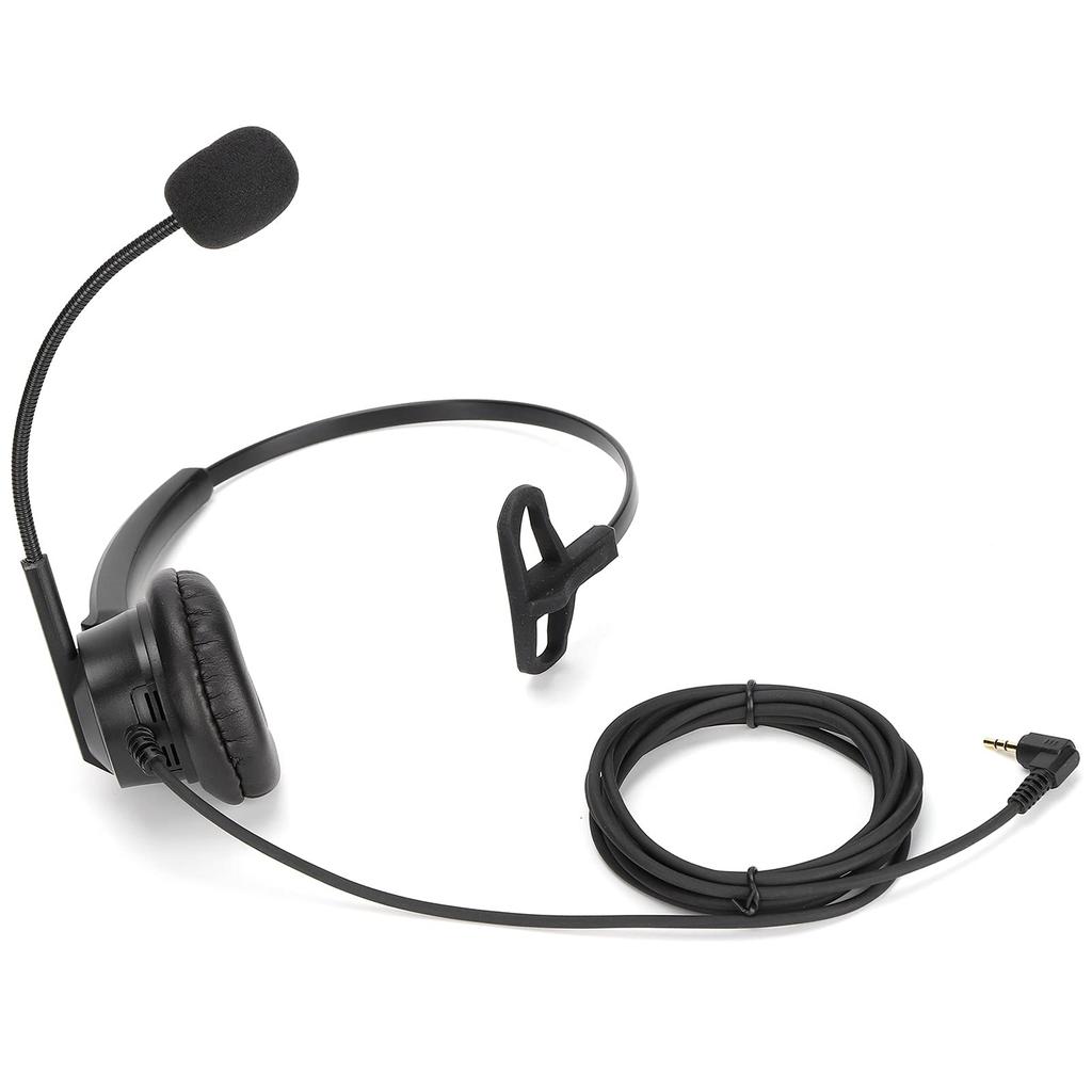 2.5MM Single Ear Customer Service Headphones, Fixed Line Headset with Noise Reduction Microphone, Business Telephone Headset, Conference Call
