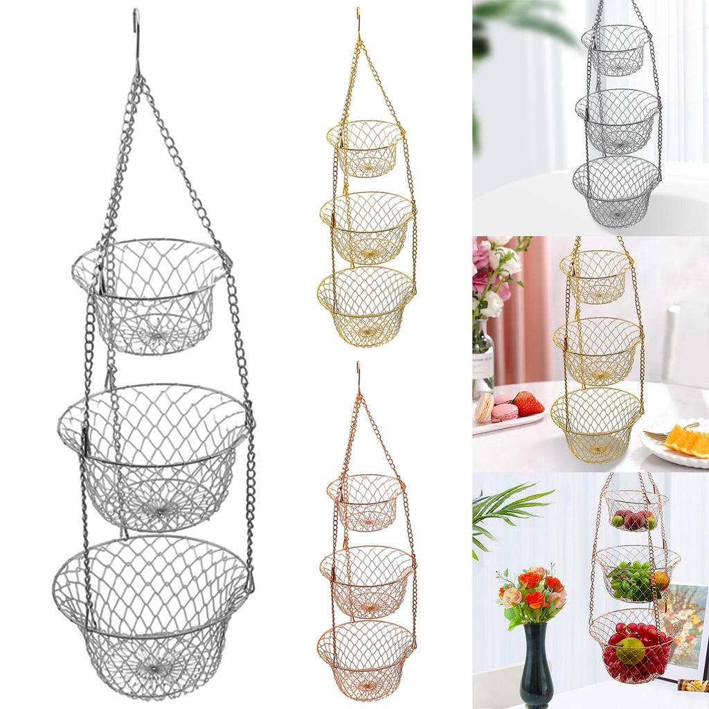 Fruit And Vegetable Basket, Hanger, Storage Holder, Kitchen Organizer