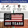 2D Flat, 1pc "1776-2026 250 Years" Vintage American Flag Aluminum Sign, 12"×8" - Patriotic Distressed Style, US 250th Anniversary Wall Decor Plaque