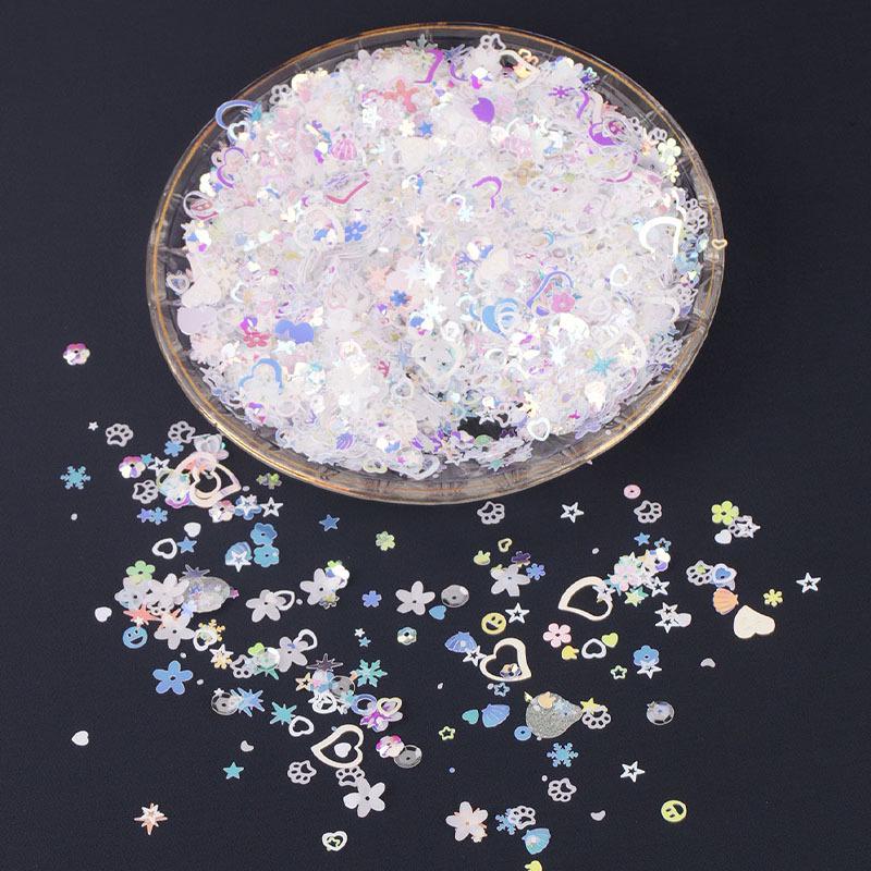 Iridescent Geometric PVC Sequin Nail Art Decorations