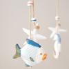 Wooden Material Ocean Animal Pendant Jute Rope Wall Pendant Decoration  Home Decoration