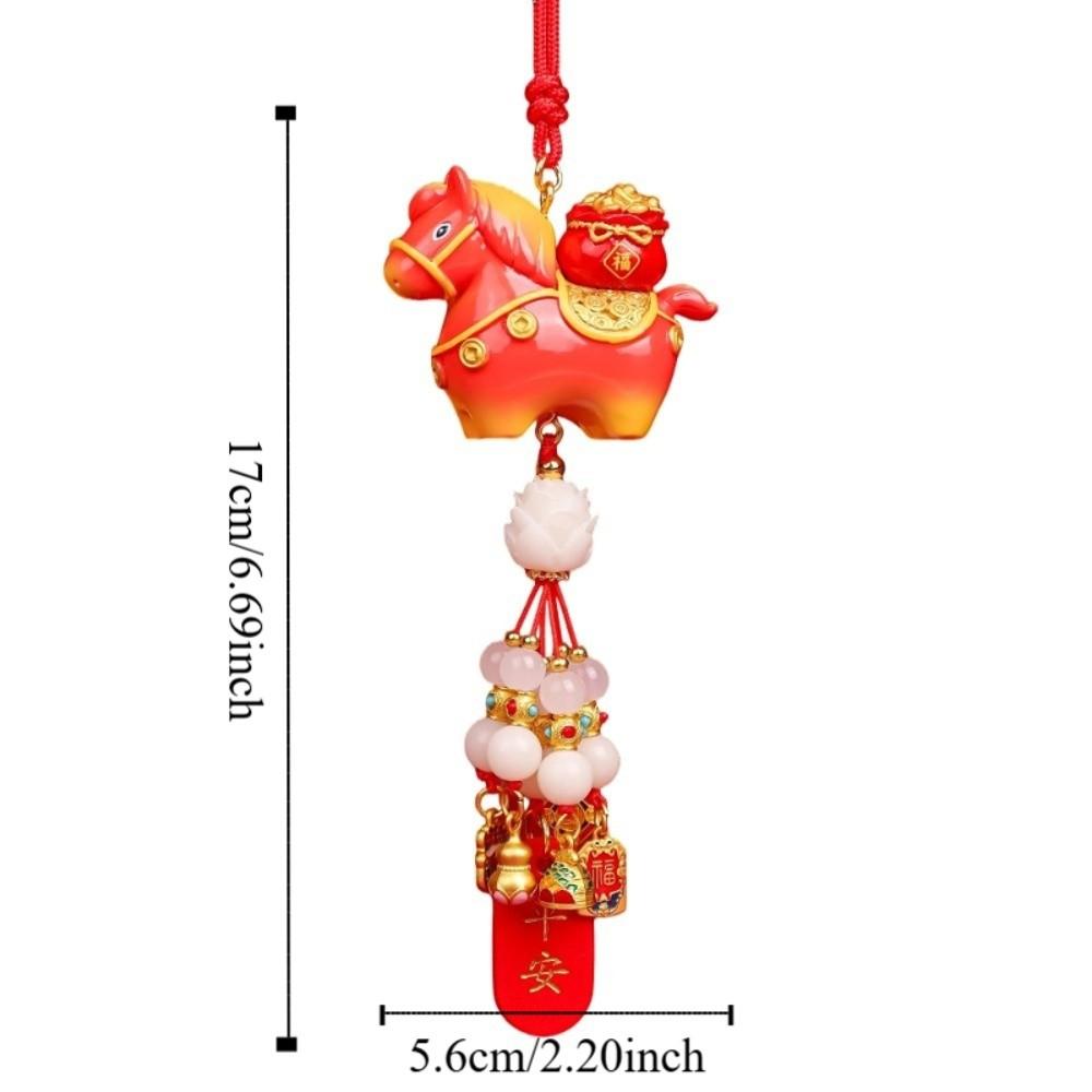 Tang Horse Spring Festival Car Hanging Pendant Zodiac Pony Figurine Car Ornament Festive Decor