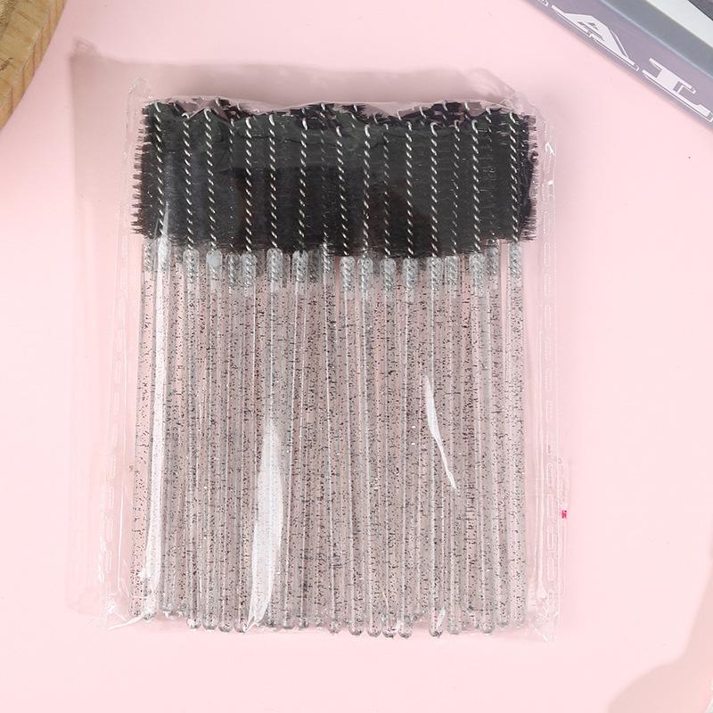 50Pcs Disposable Eyelash Wands Brush Eyebrow Comb Eye Lashes Extension Accessories Mascara Wand Makeup Professional Beauty Tool