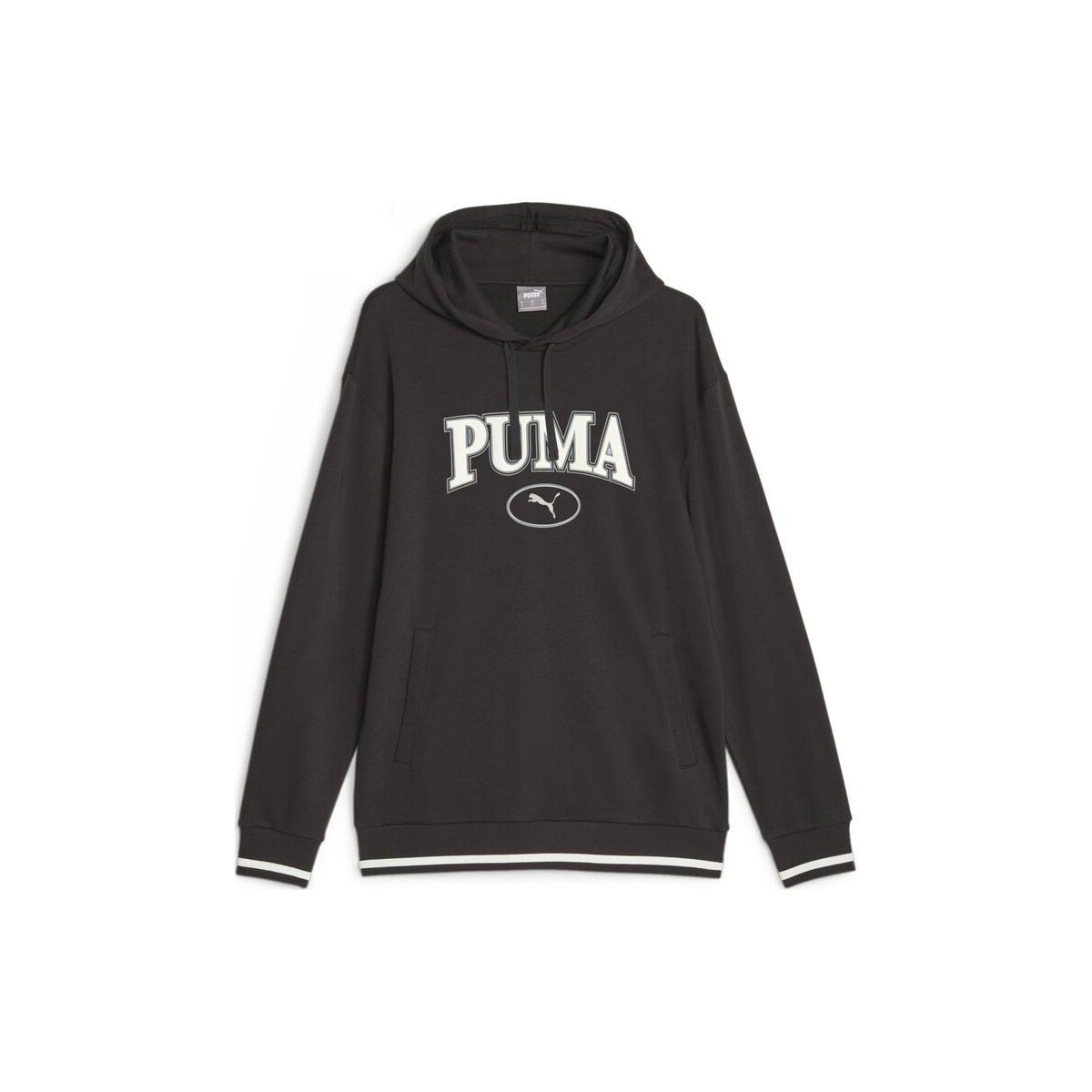 

Puma Squad Letter Print Loose Fit Hooded Long Sleeve Sweatshirt Men sweatshirt Black 677874-01 S
