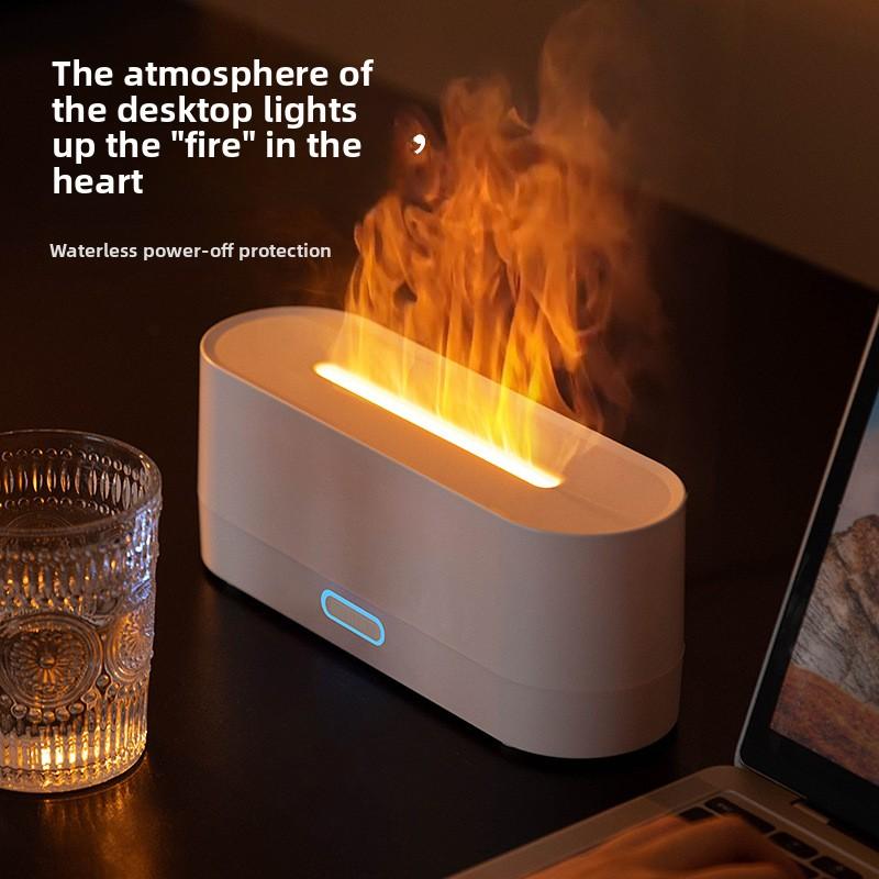 Desktop Colorful Simulation Flame Aromatherapy Machine Household Usb Air Humidifier Aromatherapy Machine