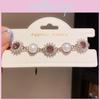 Vintage künstliche Perlen Armband mit Strasssteinen Verzierungen für Damen Modeschmuck
