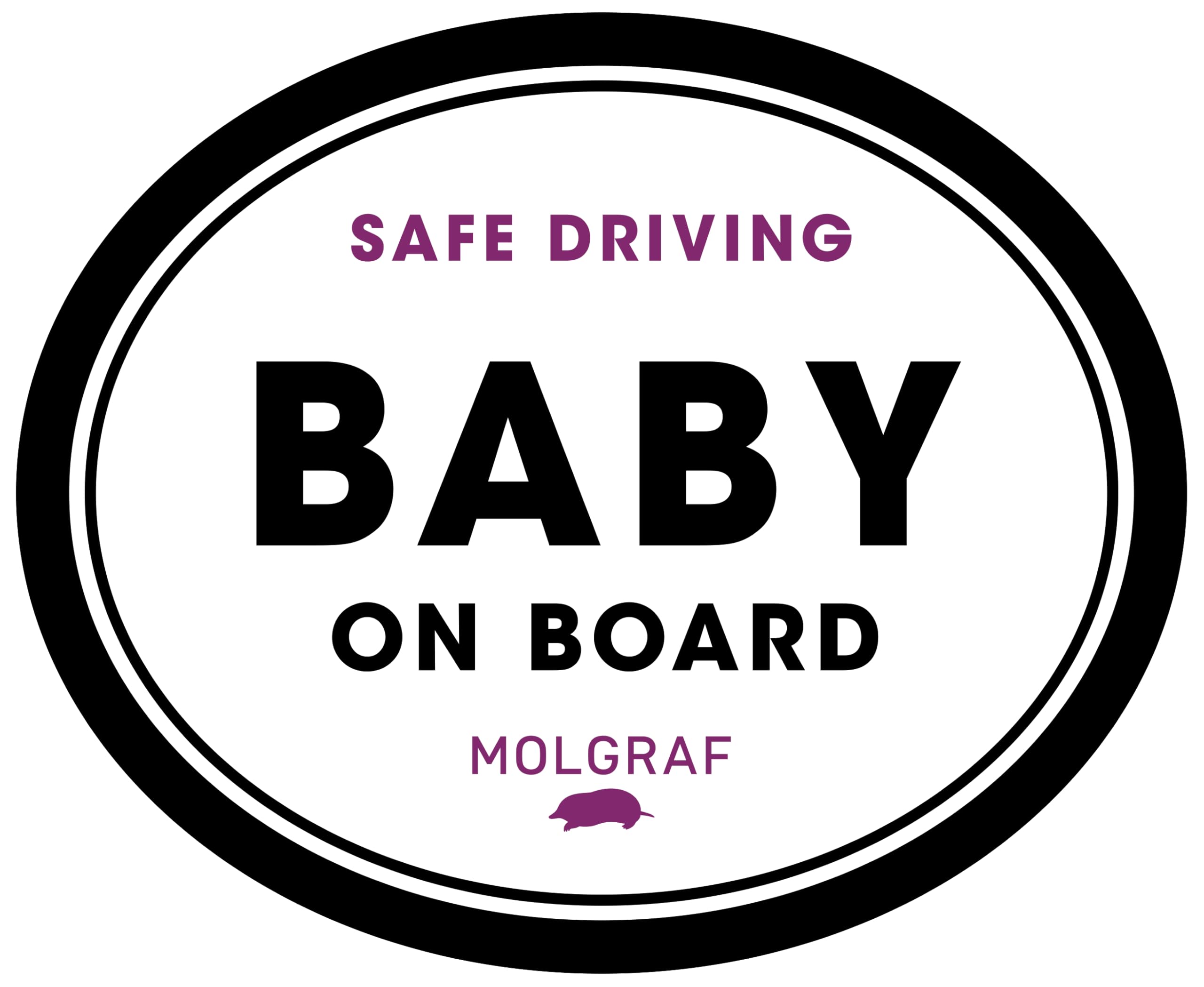 

MOLGRAF BABY ON BOARD Sticker (Black) M чёрный