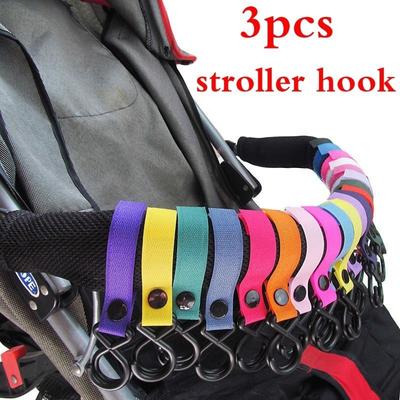 3 Stück Baby Kinderwagen Haken Clips Allgemein Stark 2 Haken Riemen Aufhänger Baby Kinderwagen Zubehör Haken Han
