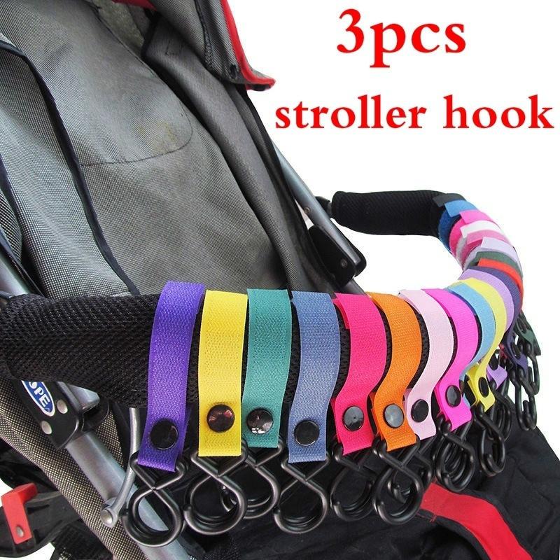 

3pcs Baby Stroller Hook Clips General Strong 2 Hooks Strap Hanger Baby Stroller Accessories Hook Han разноцветный