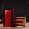 Original Women's Wallet Made of Genuine Textured Leather with Crocodile Embossing CANPELLINI 21827 Red