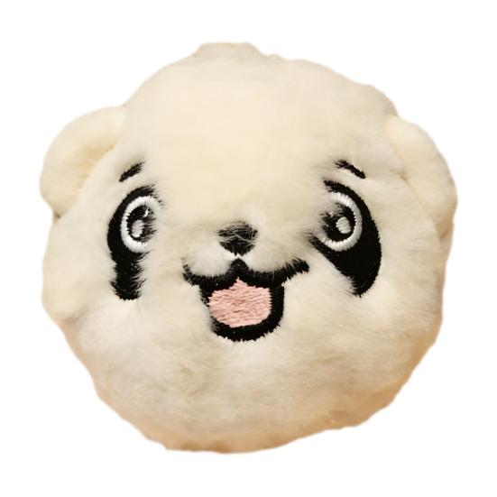 Yousheng Squeaky Ball Dog Toy Plush Bouncy Rubber Ball Dog Chew Toy Interactive Puppy Teething Toy for Small Medium белый